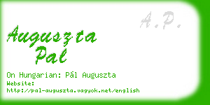 auguszta pal business card